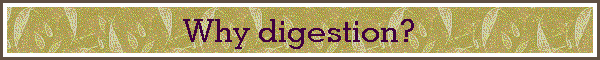 Why digestion?
